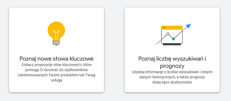 korzystanie z planera słów kluwoczych