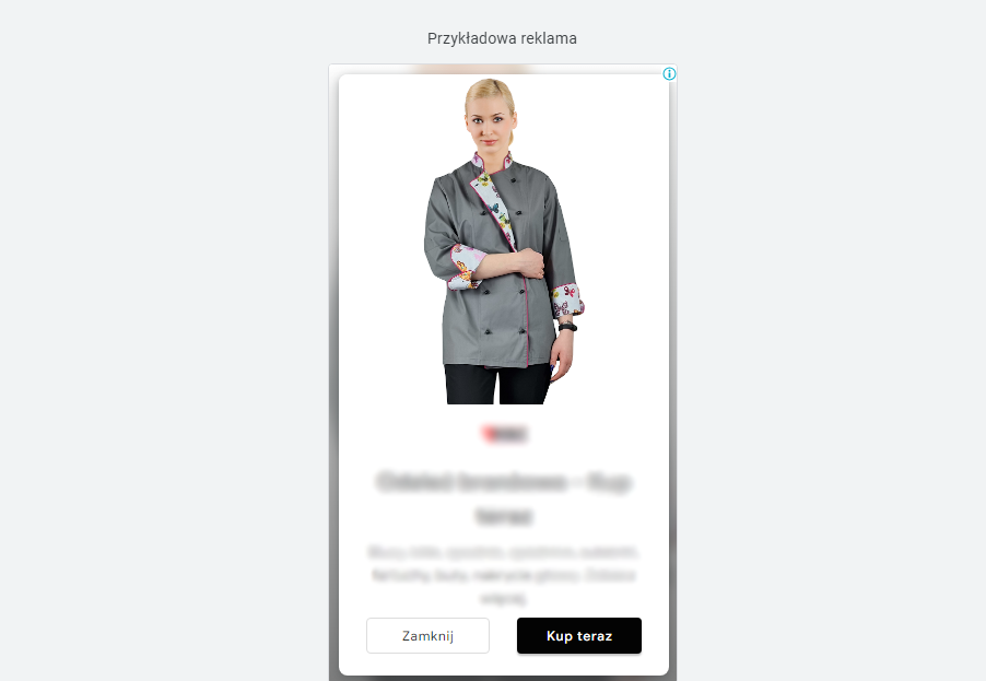 Przykładowy baner reklamowy stosowany w remarketingu.